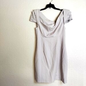 Black Halo Jackie O Sleeveless Sheath Dress in light grey sz 6